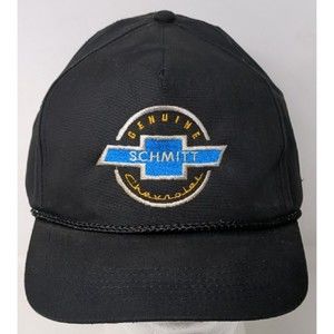 Vintage Steve Schmitt Chevrolet Bowtie Advertising Snapback Trucker Hat Highland
